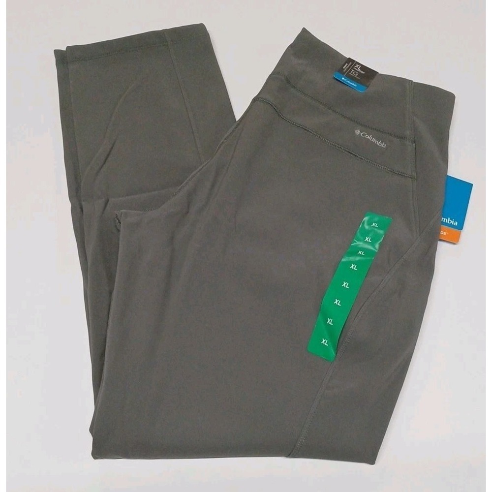 Columbia Women's Fleece Lined Active Fit Straight Leg Pants, City Grey, XL